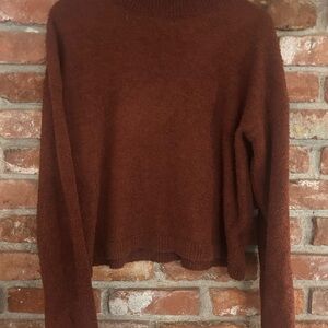 Thread & Supply Rust Brown Turtleneck Sweater